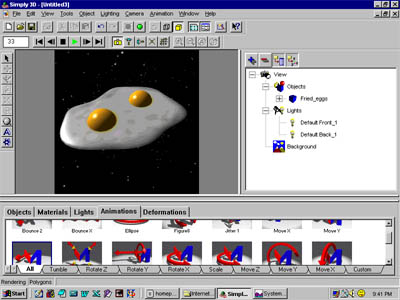 Finally creating Egg Flying Through Space in Simply 3D 3